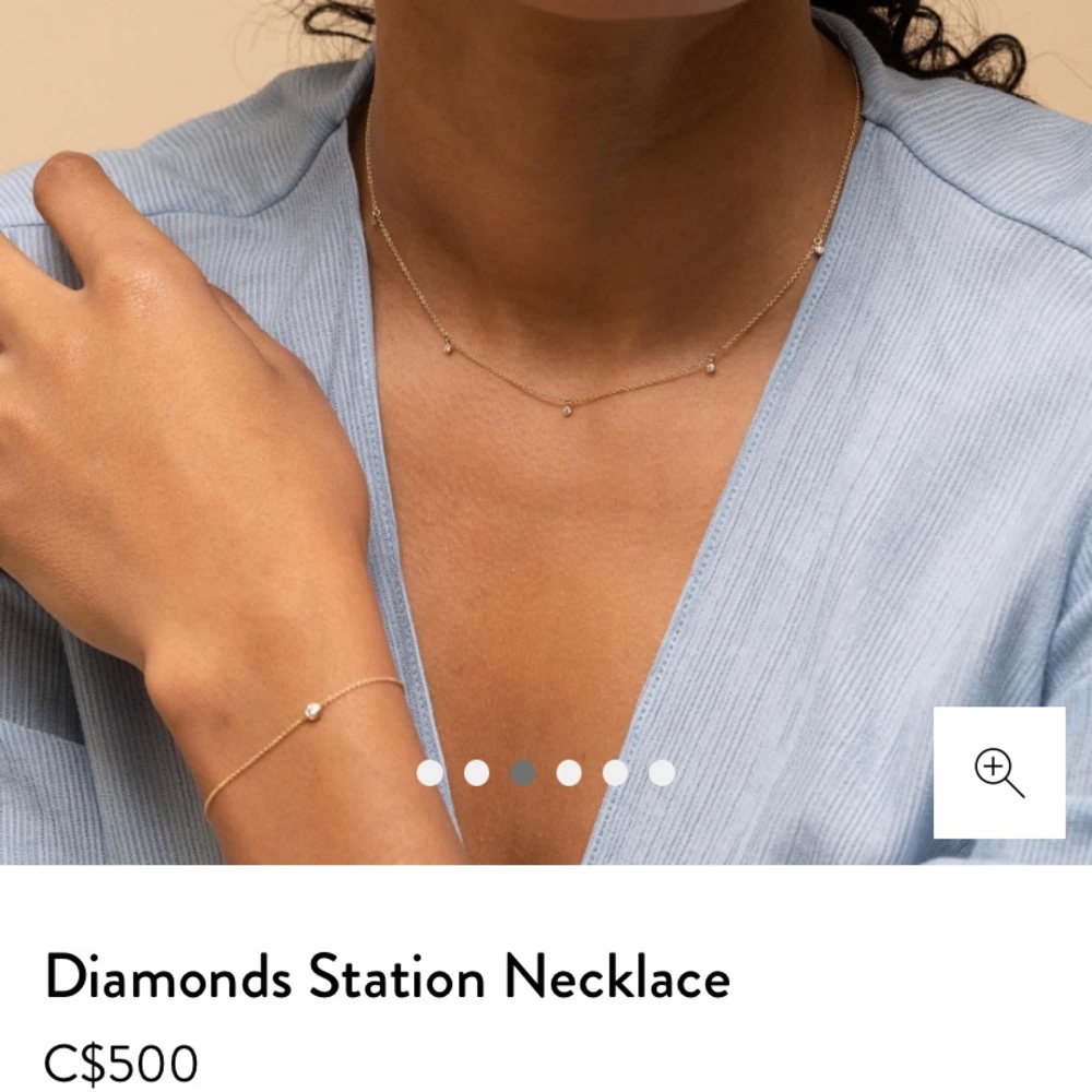 Mejuri Diamonds Station Necklace
